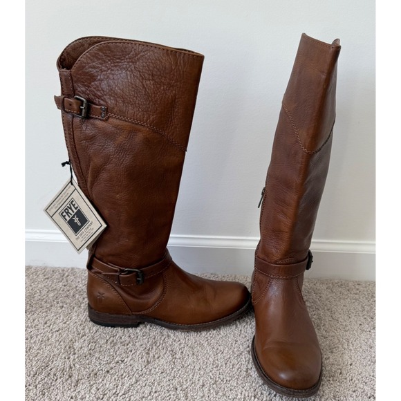FRYE Women's Phillip Riding Boots Style 76844 Cognac Size 6 1/2B NWT - Picture 6 of 15